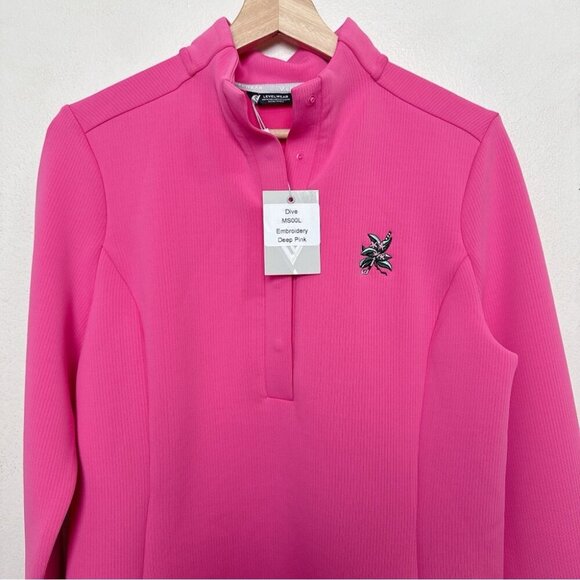 Levelwear Womens Small Long Sleeve Dive Midlayer Deep Pink Top - Picture 2 of 10